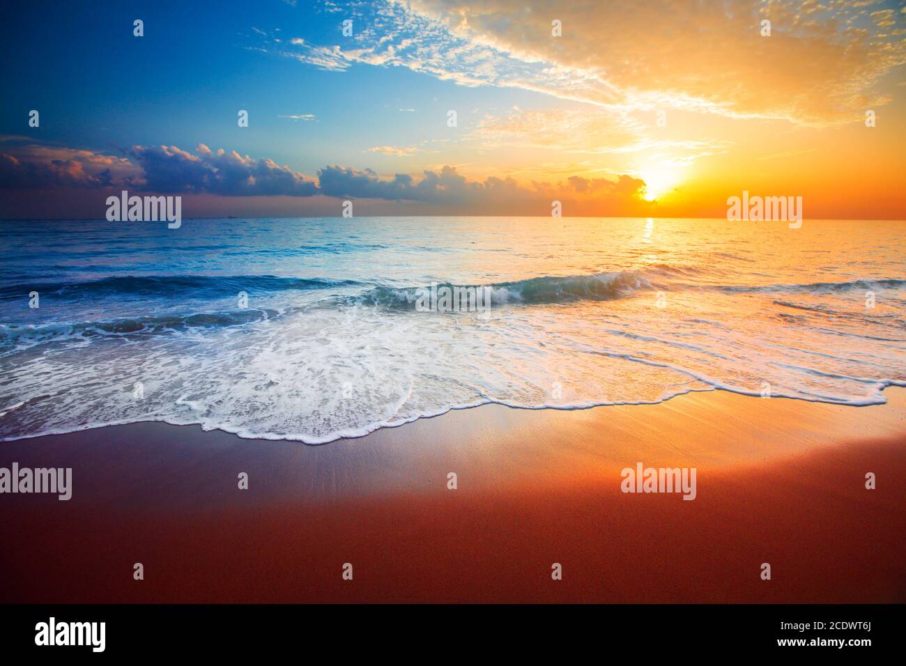 coucher du soleil et la mer Banque D'Images