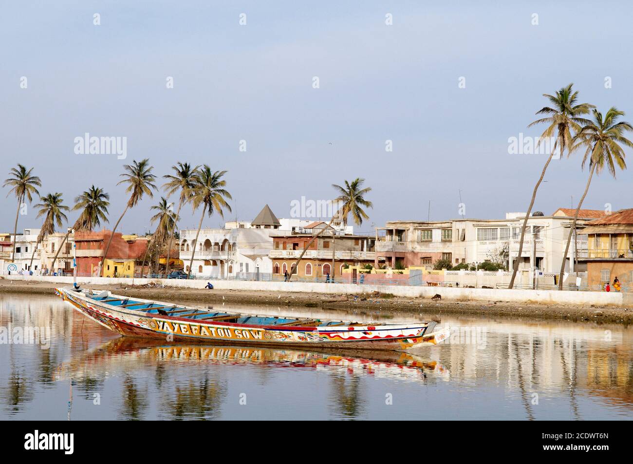 Sénégal, ville de Saint Louis, patrimoine mondial de l'UNESCO. Fleuve Sénégal. Banque D'Images
