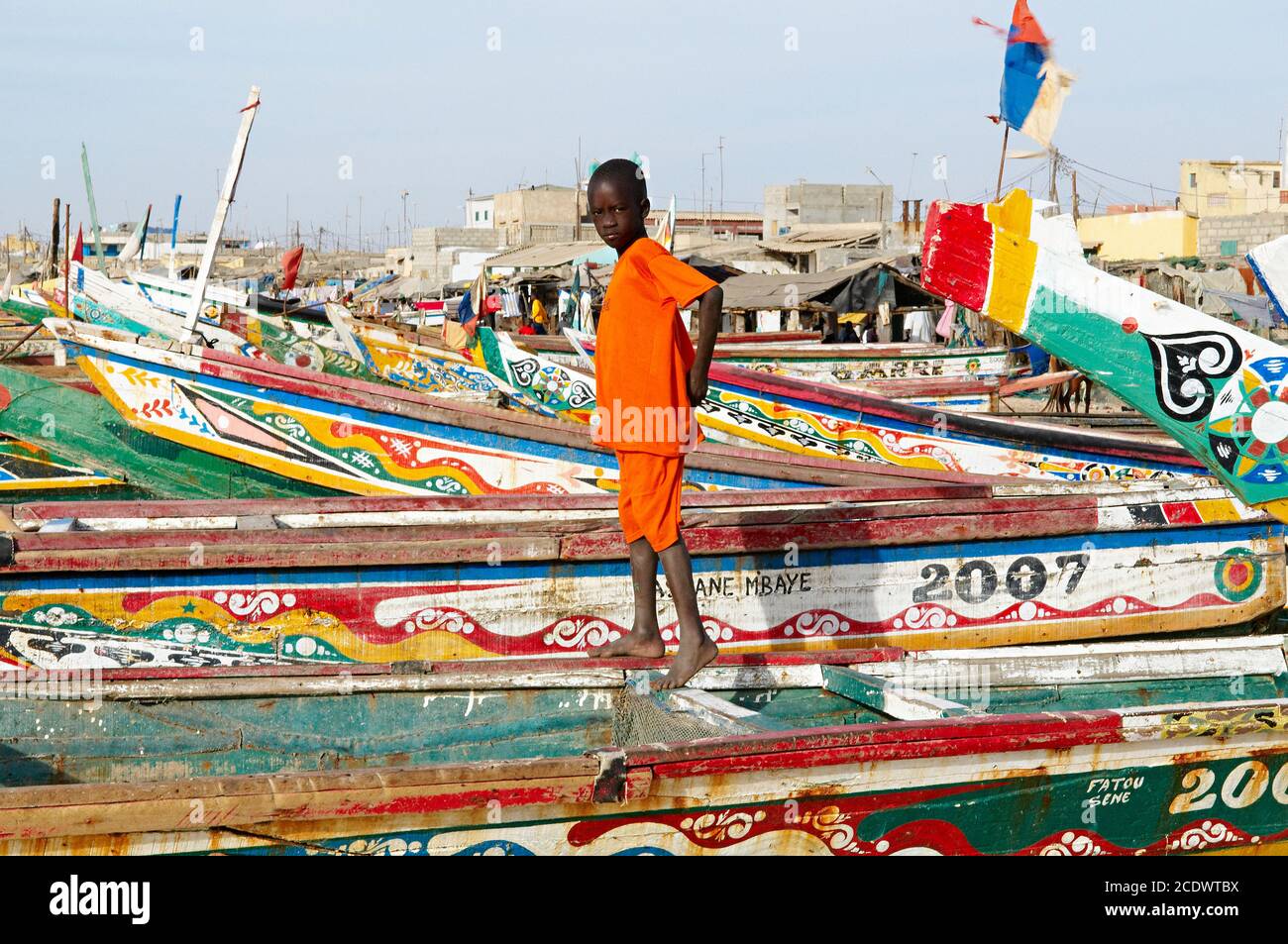 Sénégal, ville de Saint Louis, patrimoine mondial de l'UNESCO. Banque D'Images