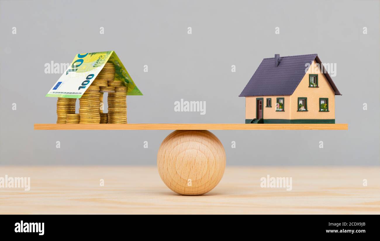 Financement de la construction de logements par la Banque Banque D'Images