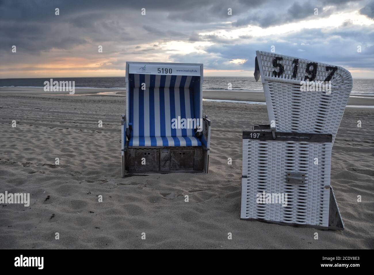 Chaise de plage Sylt Banque D'Images