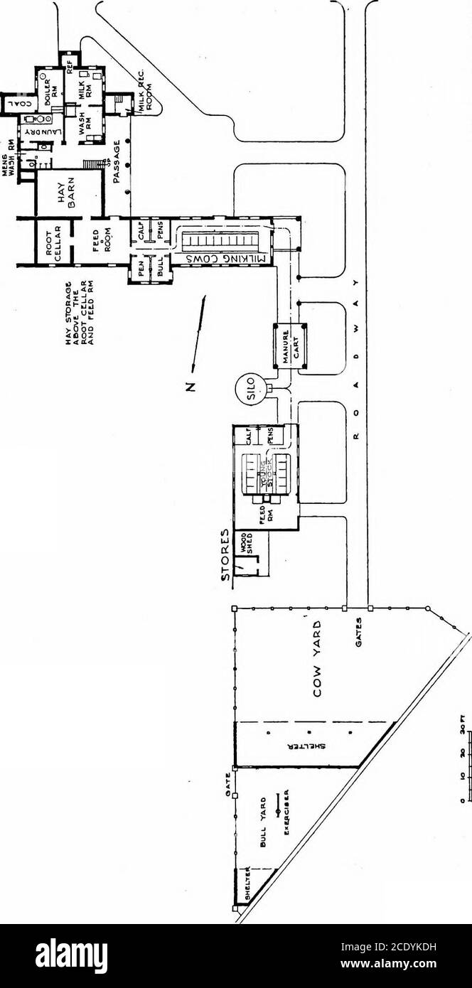 . Bâtiments agricoles modernes : être des suggestions pour les façons les plus approuvées de concevoir la grange à vache, laiterie, grange à cheval, grange à foin, sheepcote, porcherie, fosse à fumier, maison de poulet, cave à racines, maison de glace, et autres bâtiments du groupe agricole, sur des lignes pratiques, sanitaires et artistiques. REFUGE À L'EXTRÉMITÉ NORD DE LA COUR DE LA GC. BÂTIMENTS AGRICOLES FORFRANCIS LYNDE STETSON, ESQ., STERLINGTON, N. Y.. MH © TOE*W ID H p S5 i»J O & lt; B B o 61 o EH t-HB HTO CO O H o W D B s B«! fc&lt; ft or &lt;!P* [141] 142 BÂTIMENTS AGRICOLES MODERNES, le jardin de vaches a été continué au nord, qui est bien protégé par un mur de pierre élevé jusqu'au n Banque D'Images