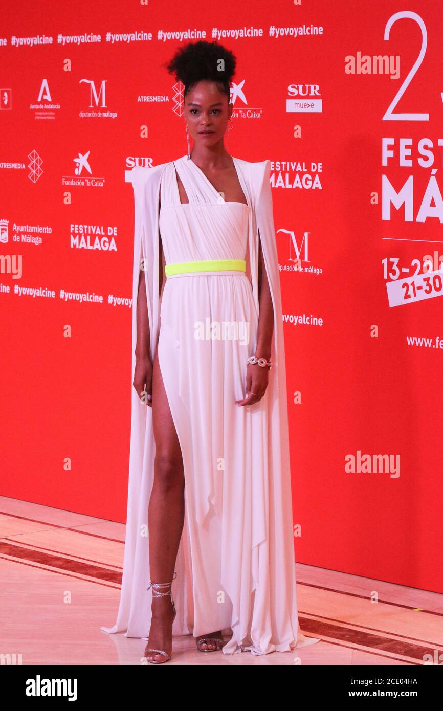 29 août 2020: 29 août 2020 (Malaga) Godeliv au gala de photocall clôture du 23e Festival du film de Malaga au Gran Hotel Miramar crédit: Lorenzo Carnero/ZUMA Wire/Alay Live News Banque D'Images