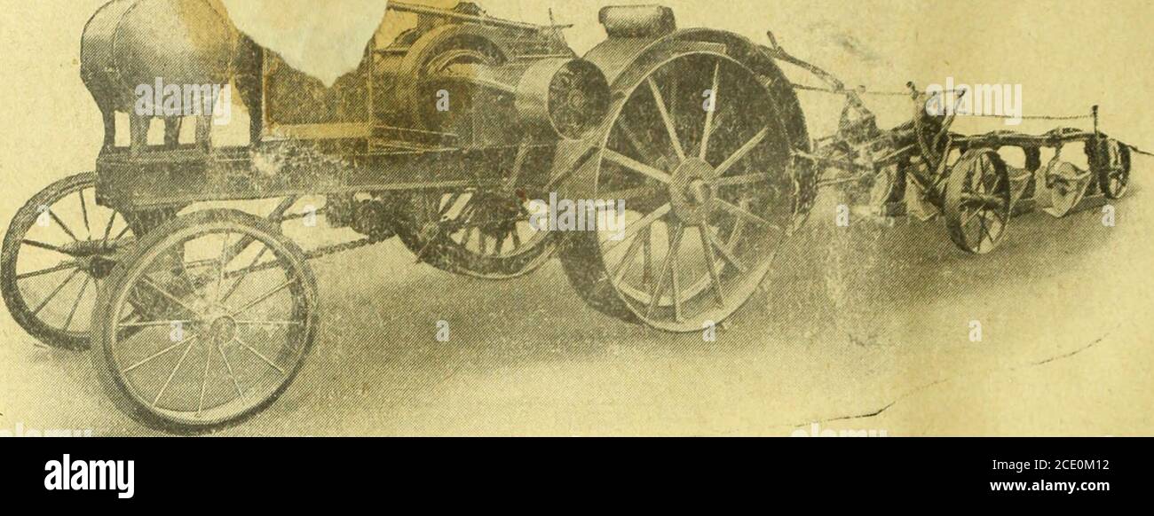 . Agriculteur et éleveur . FUE FAItMKi. AM) STOCKBREEDK et 2 juin 1919. L'ensemble DES HEURES SUPPLÉMENTAIRES... Tracteur N 2*Speed et charrue automatique à 4 sillons. PRIX £ AX(i Complete déguisement. •WTF C/W modèle N tracteur - 368 £ charrue automatique - - 65 £ écrire au jour le jour pour la liste illustrée AU JOUR LE jour pour commander votre tracteur et charrue en heures supplémentaires, l'équipement qui fait du labour une tâche d'un seul homme; le conducteur du tracteur en simplifiant un cordon commande la charrue. Les heures supplémentaires vous permettront d'économiser de l'argent, car c'est le tracteur qui est simple à travailler, tout ouvrier ordinaire peut apprendre rapidement à le conduire, vous pouvez faire votre vou Banque D'Images