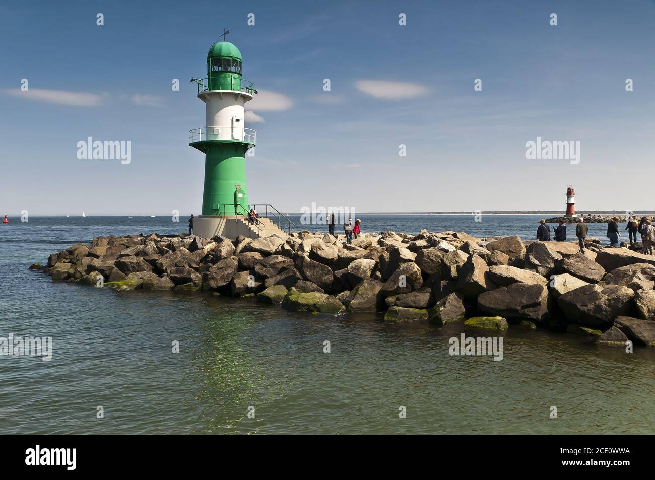 Vacances à Warnemünde Baltique Banque D'Images