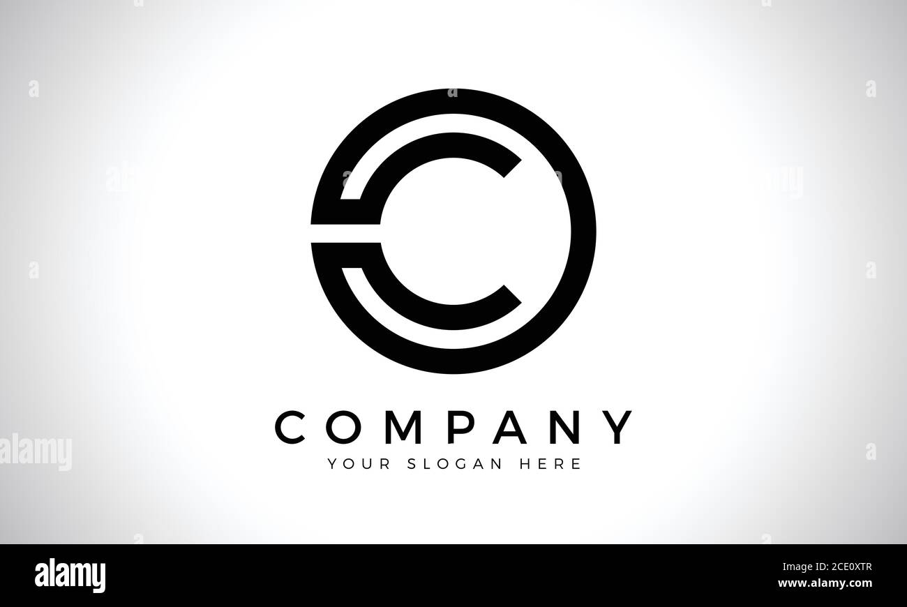 Logo lettre C initial avec modèle vectoriel de typographie professionnelle moderne créative. Design du logo Creative Abstract Letter C. Illustration de Vecteur