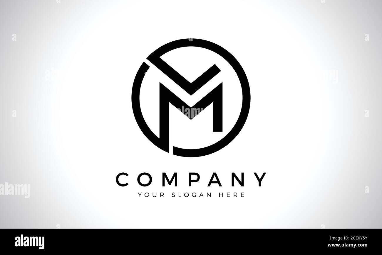 Logo lettre M initial avec modèle vectoriel de typographie professionnelle moderne créative. Design du logo Creative Abstract Letter M. Illustration de Vecteur