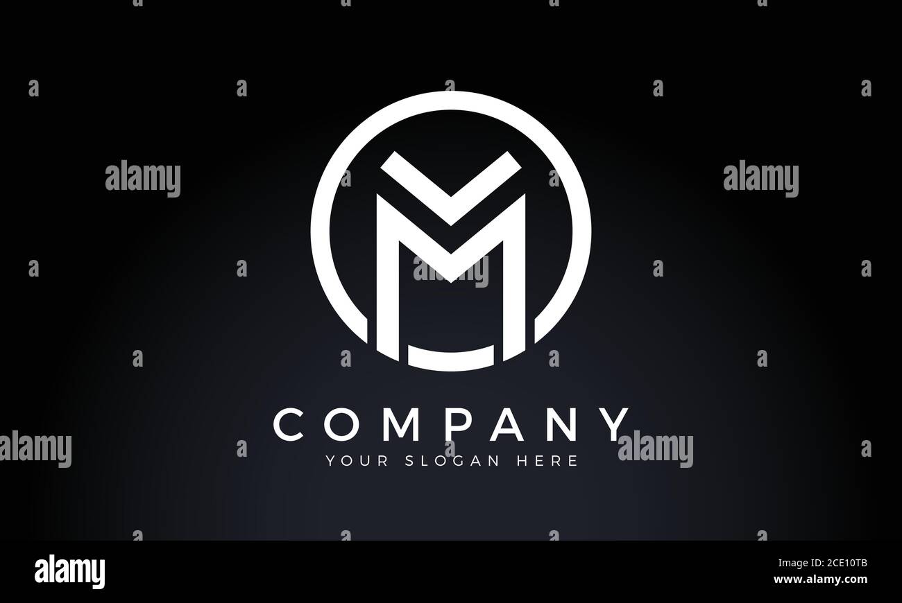 Logo lettre M initial avec modèle vectoriel de typographie professionnelle moderne créative. Design du logo Creative Abstract Letter M. Illustration de Vecteur