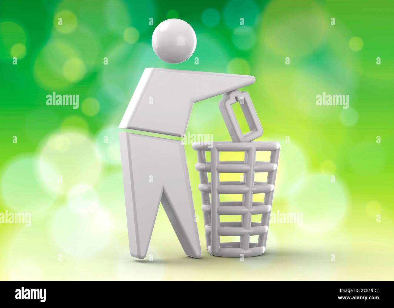 L'icône de recyclage - 3D Banque D'Images