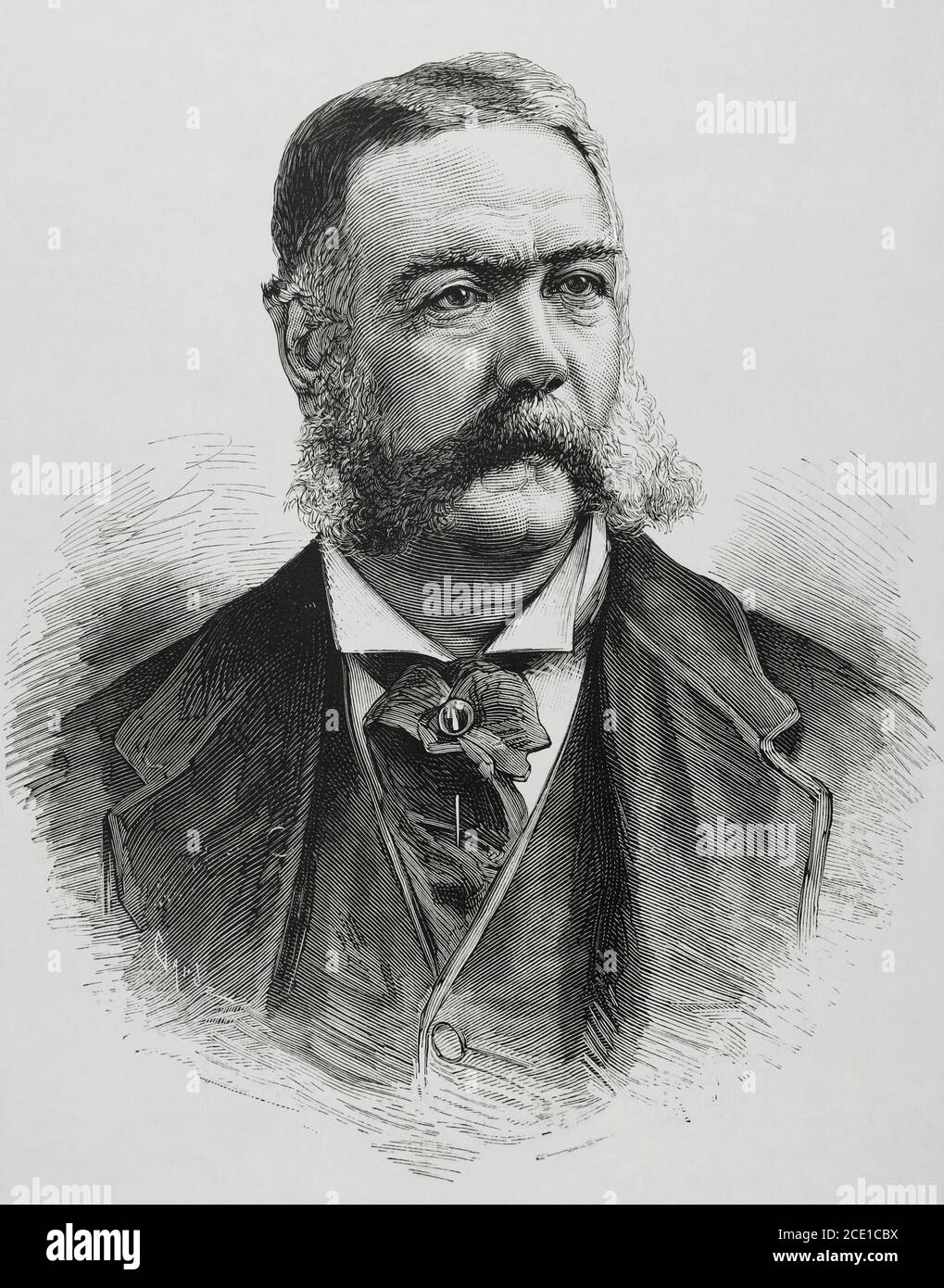 Chester A. Arthur (Chester Alan Arthur) (1829-1886). Politicien américain. Il a été le 21e président des États-Unis (1881-1885). Portrait. Gravure par Capuz. La Ilustracion Española y Americana, 1881. Banque D'Images Chester A. Arthur (Chester Alan Arthur) (1829-1886). Politicien américain. Il a été le 21e président des États-Unis (1881-1885). Portrait. Gravure par Capuz. La Ilustracion Española y Americana, 1881. Banque D'Images