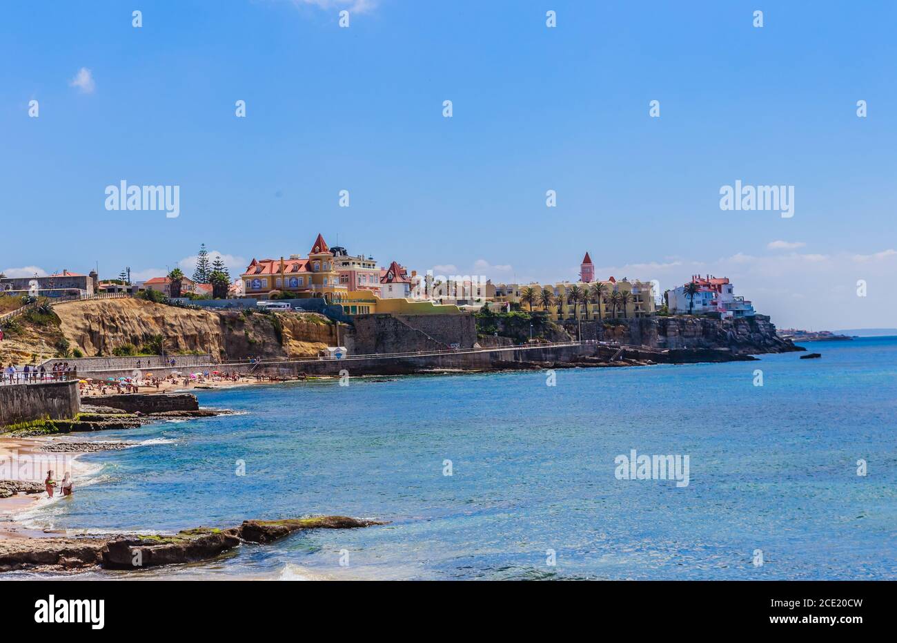 Praia do Poca beach resort près de la côte d'Estoril Lisbonne Portugal Europe Banque D'Images