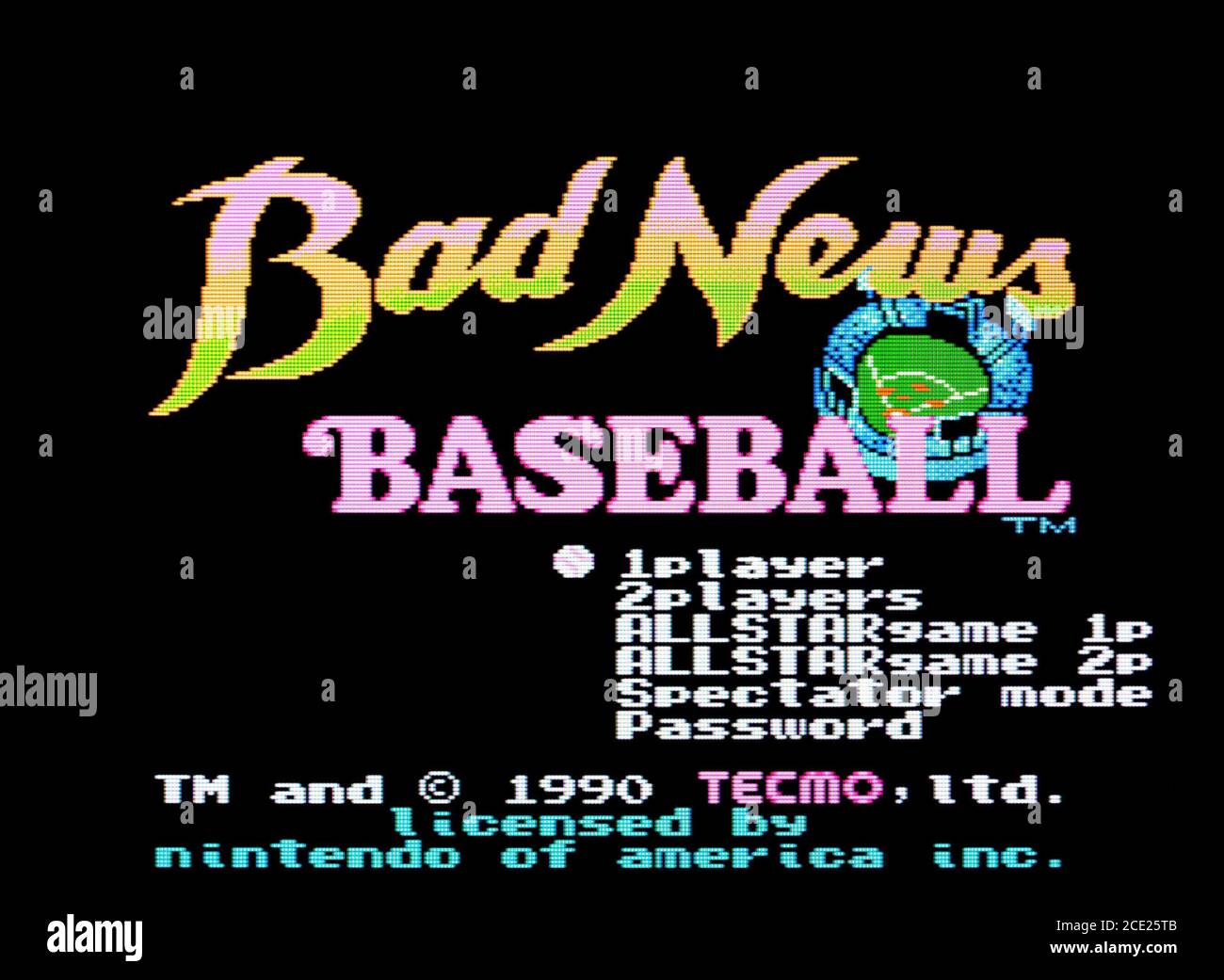 Bad News Baseball - Nintendo Entertainment System - NES Videogame - usage éditorial seulement Banque D'Images