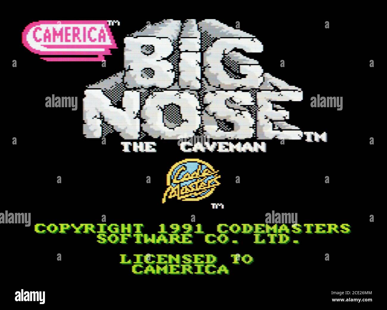 Big Nose The Caveman - Nintendo Entertainment System - NES Jeu vidéo - usage éditorial uniquement Banque D'Images