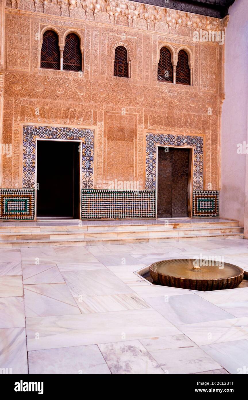 Comares Palais de l'Alhambra à Grenade, Espagne. Banque D'Images