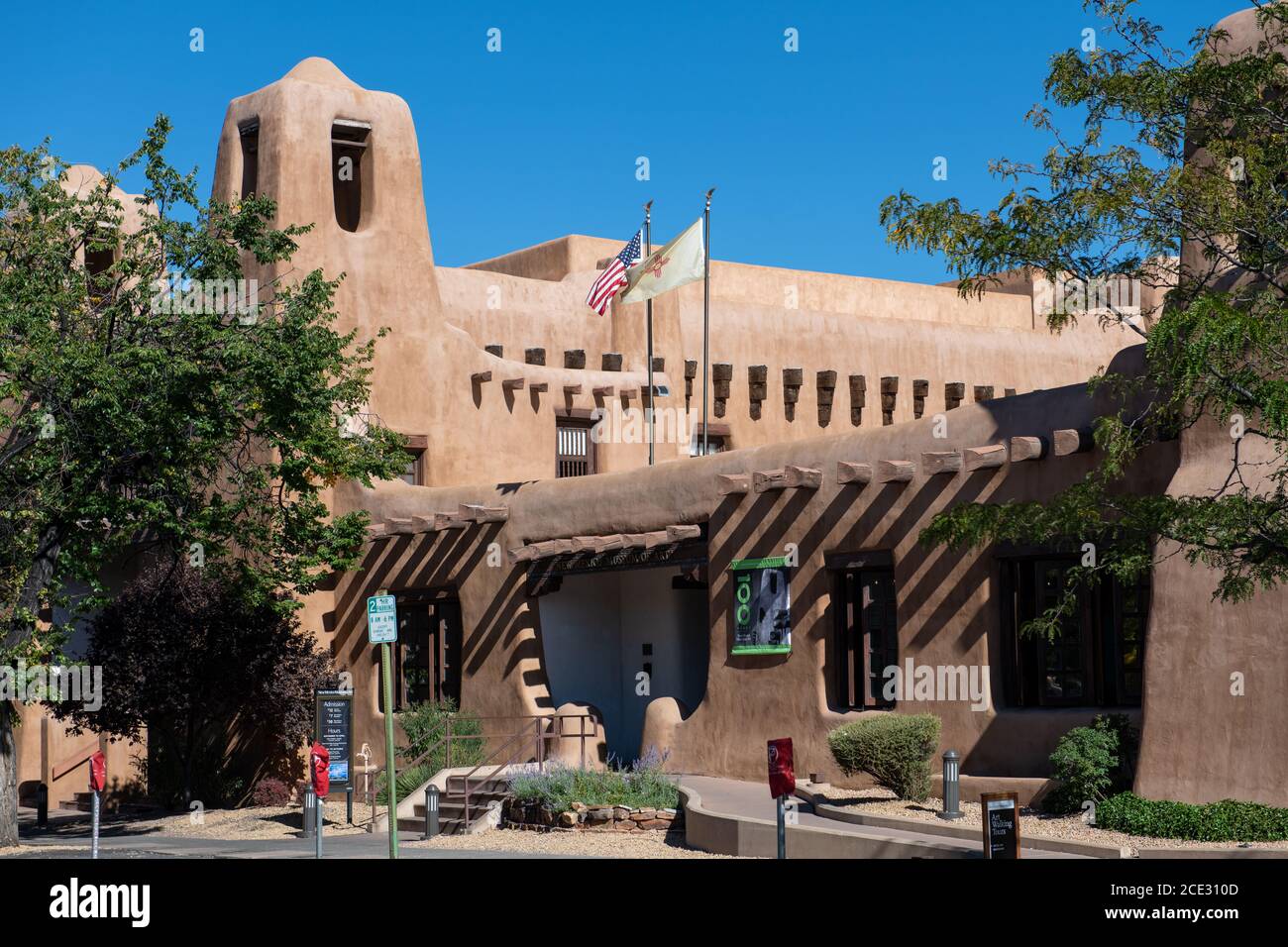 Musée d'art du Nouveau-Mexique à Santa Fe, Nouveau-Mexique Banque D'Images