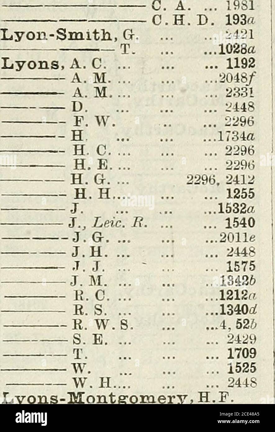 Liste Armee W H 1952a O Lyttelton Annesley A L Lyttle A W J Lywood E G I C G J O G W G Monsieur 19 23 Gt 3 Liste Armee W H 1952a O Lyttelton Annesley A L Lyttle A W J Lywood E G I C G J O G W G Monsieur 19 23 Gt 3