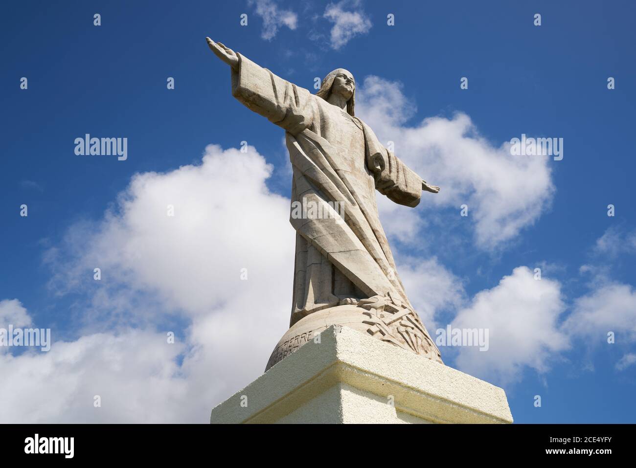 Cristo Rei Jésus Christ sculpture à Caniço, Madère Banque D'Images