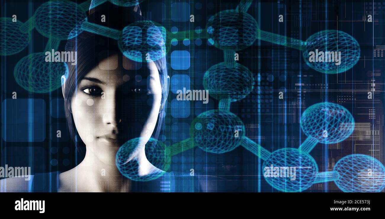 La science-fiction futuriste Concept Art Abstract Background Banque D'Images