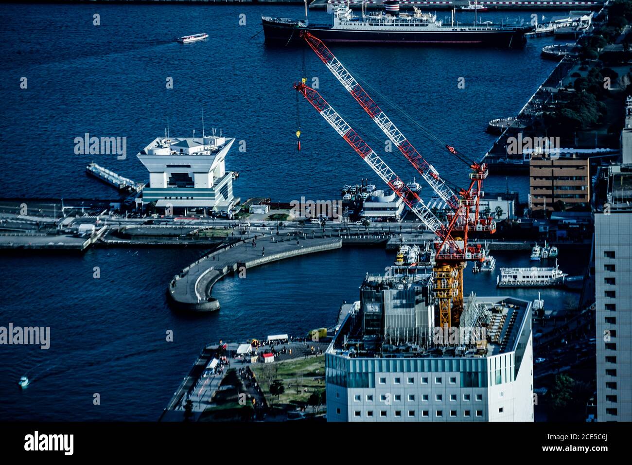 Paysage urbain vu depuis la Tour du site de Yokohama Banque D'Images