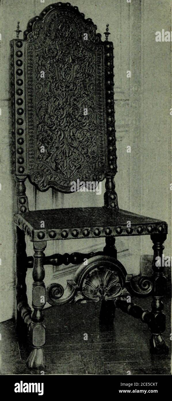 L'art de reconnaître les styles : le style Louis XIII . Figure 123, —  chaise cannée (Musée de Cluny). Costume LF 195 bant juste sur les épaules.  Ce col répondra à