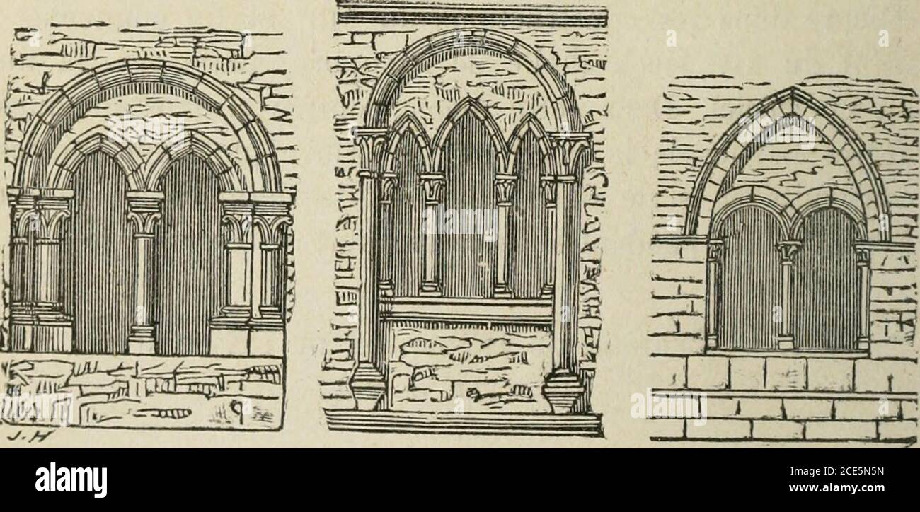. Eléments d'architecture chrétienne . s de la période de transition se distinguentpresque tous par lempoi simutané du plein cinéma et délice. Ce dernier peut être obtenu de deux manières : aj par simple juxtaposition, camion logique isolé situé dans un même monument à côté de la place cinéma.dans les endivices de la transition sur voix souvent des Louvre-tures cintré dans les parties basses, qui sont les plus an-ciennes, tandis que léa des Baies ogivales (chœur) ; Tours de la cathédrale de Tour-nai; intérieur de la tour de Saint-Nicolas, à Gand): Plusrement Banque D'Images