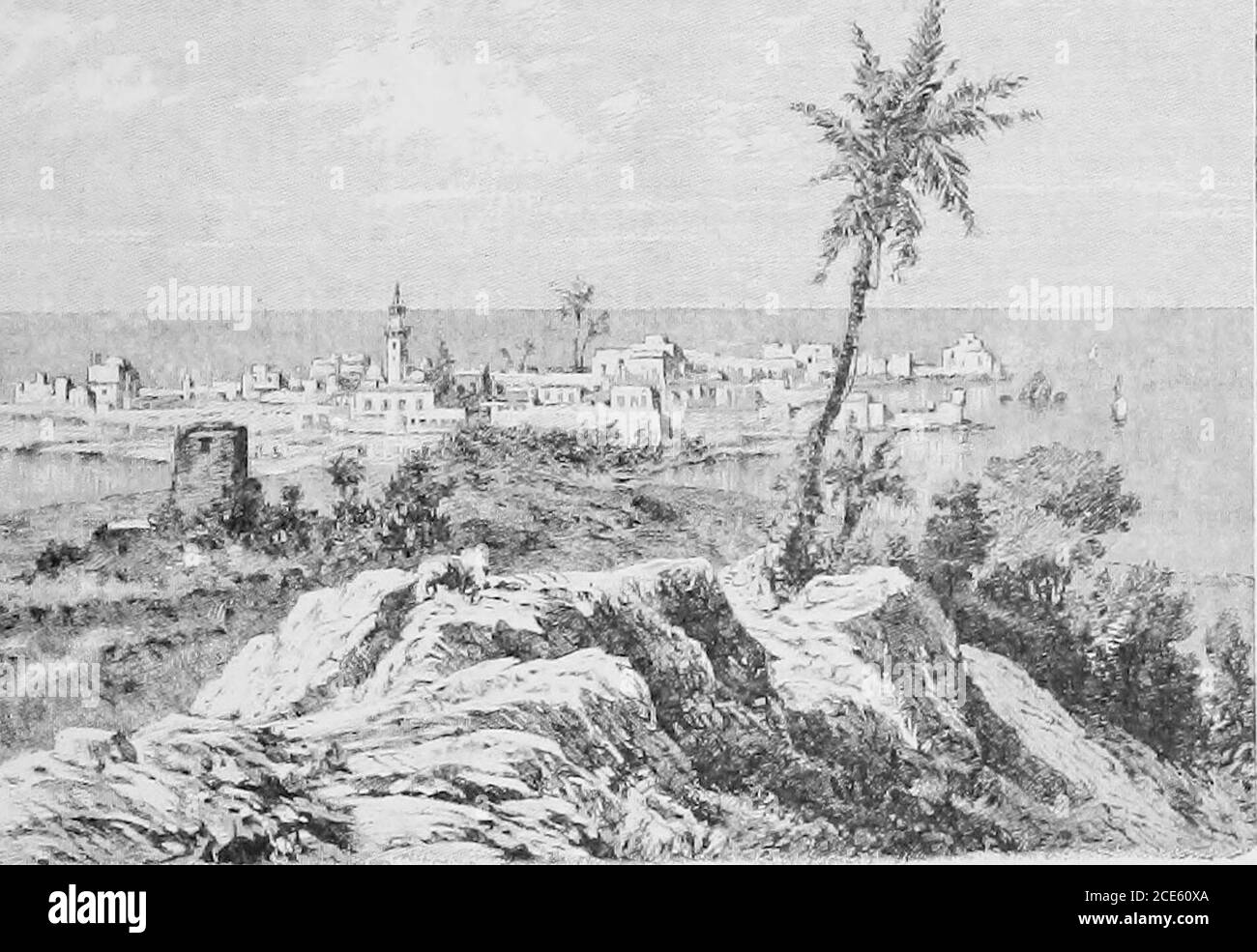 . Histoire de l'Égypte, de la Chaldée, de la Syrie, de la Babylonia et de l'Assyrie. ^MA&Y^ L'ISTHME DU PNEU À LA JOURNÉE PKESENT. Phoenicia, comme Arvad, Byblos, Sidon et ceux de Chypre, ont suivi leur exemple; mais Tyr a fermé ses portes et a fait confiance à sa position insulaire pour la préservation de son indépendance, comme elle l'avait fait à l'époque de Sennacherib et de Nebuchadrezzar. Ce n'était pas tant un sentiment de loyauté scrupuleux qui enhardenedeher de prendre cette mesure, comme une réalisation enthousiaste de ce qu'elle a dessiné par Boudier, d'un croquis de Lortet. 380 LES DERNIERS JOURS OP LA CONQUÊTE DU MONDE DE L'EST par la Macédonie Banque D'Images