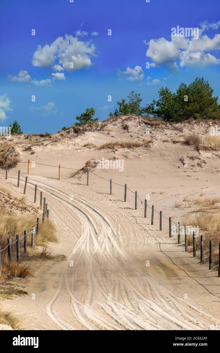 Parc national de Słowiński dans la partie nord de la Pologne Banque D'Images