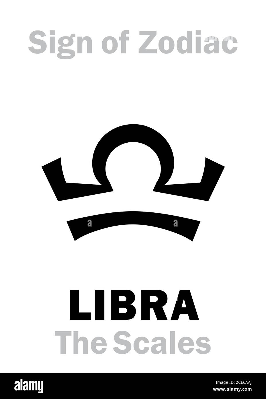 Astrologie: Signe de Zodiac LIBRA (les échelles / l'équilibre) Banque D'Images