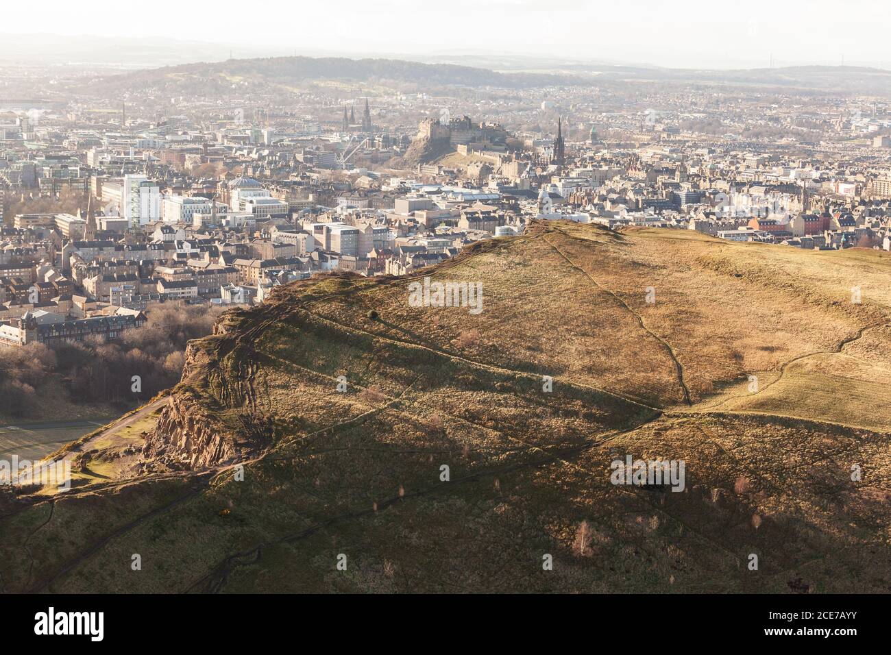 Voir d'Édimbourg de Arthur's Seat Banque D'Images