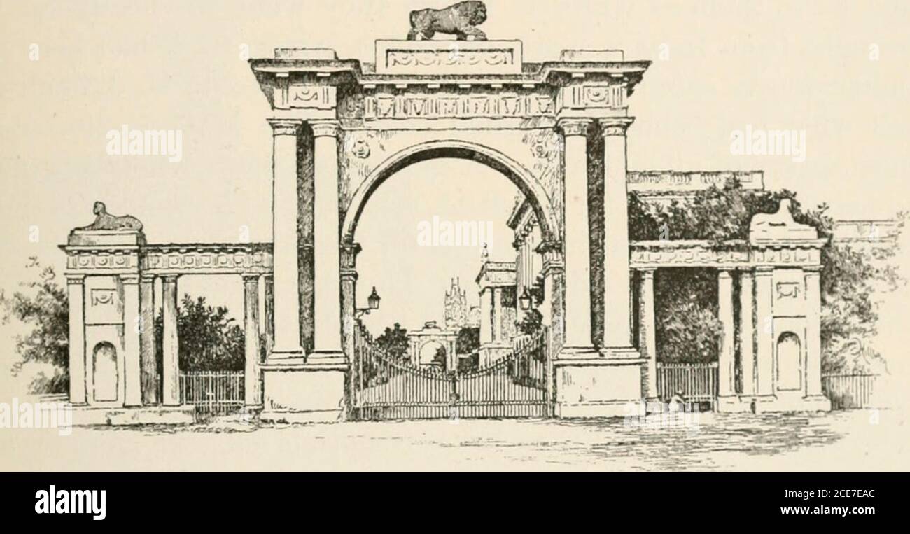 . INDIKA. Le pays et le peuple de l'Inde et de Ceylan . ?v- - , IllerrilKS Oh CALCUTTA. 329 murs. De l'une des fenêtres, j'ai vu Lord Dufferin, engagé, avec quelques amis, sous les larges frondes de palmiers, dans un nom vivant de tennis de pelouse, le jeu préféré de l'anglais toute l'Inde. L'église la plus intéressante de Calcutta est si. Paul Cathedral. C'est un bâtiment moderne, commencé il y a environ cinquante ans, et du style gothique, avec des adaptations au climat indien. En plus des contreforts, sa longueur est de deux cent quarante-sept pieds. Il se trouve au milieu d'une belle pelouse, où tropique Banque D'Images
