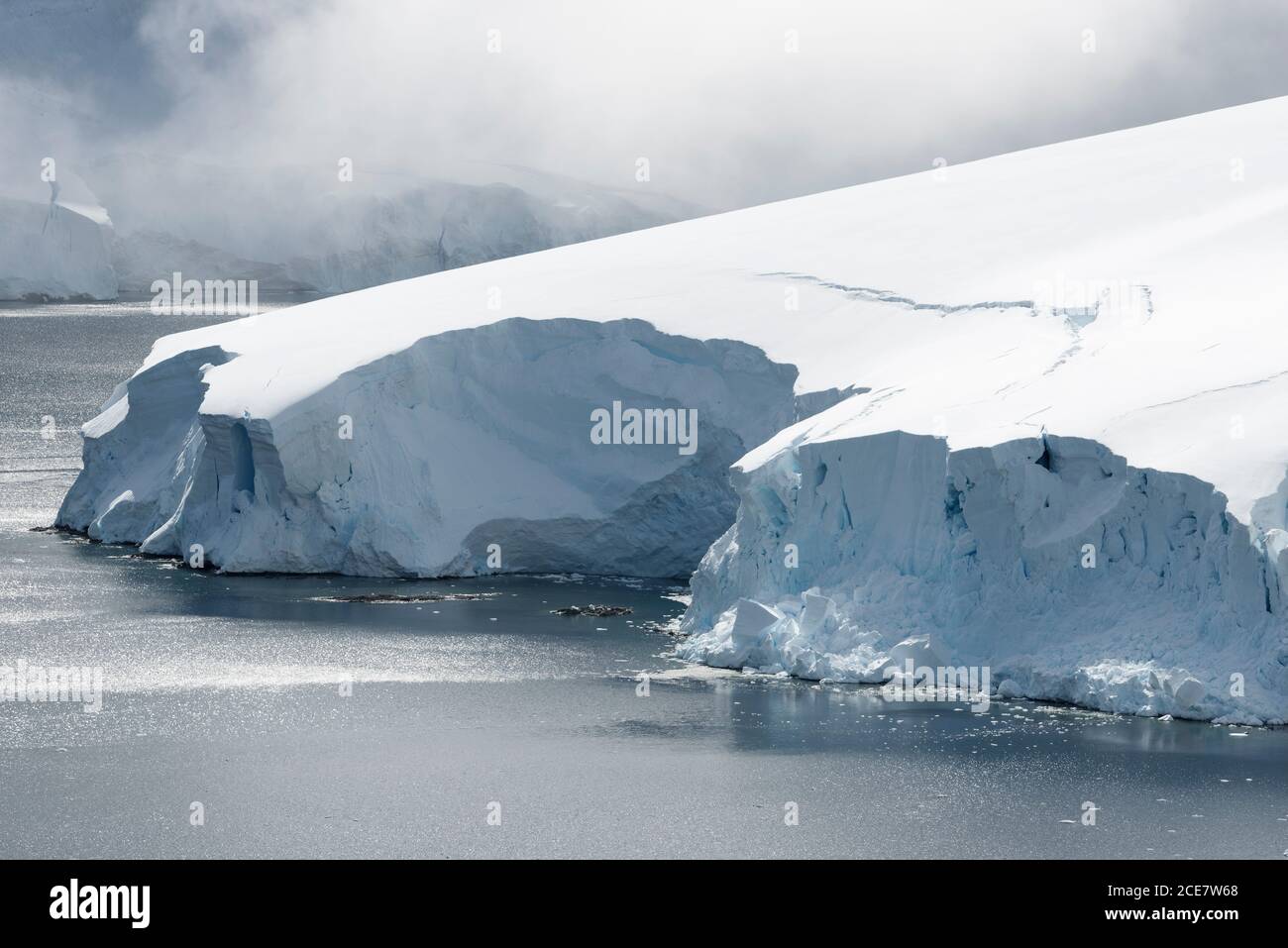 Glacier, Graham Land, péninsule antarctique, Antarctique occidental Banque D'Images