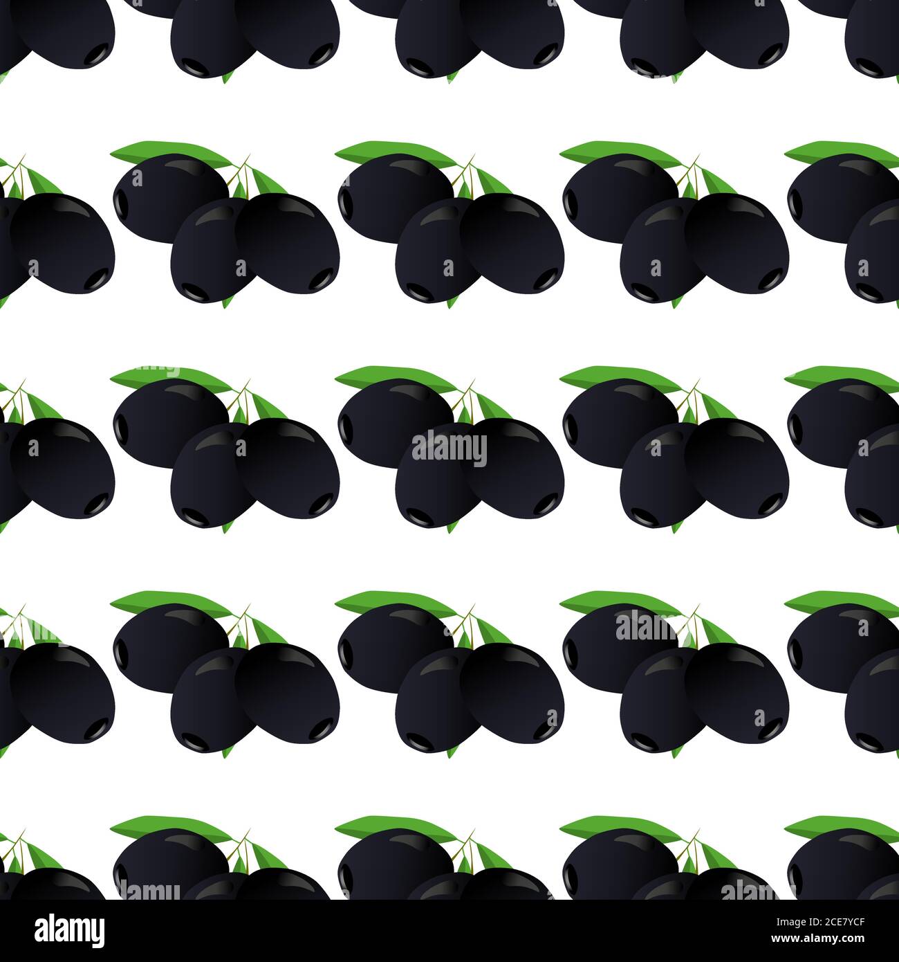 Illustration sur le thème de l'olive italienne à motif lumineux, baie d'huile pour le phoque. Motif de baies composé d'une belle olive italienne, de nombreuses herbes d'huile. Simple Illustration de Vecteur