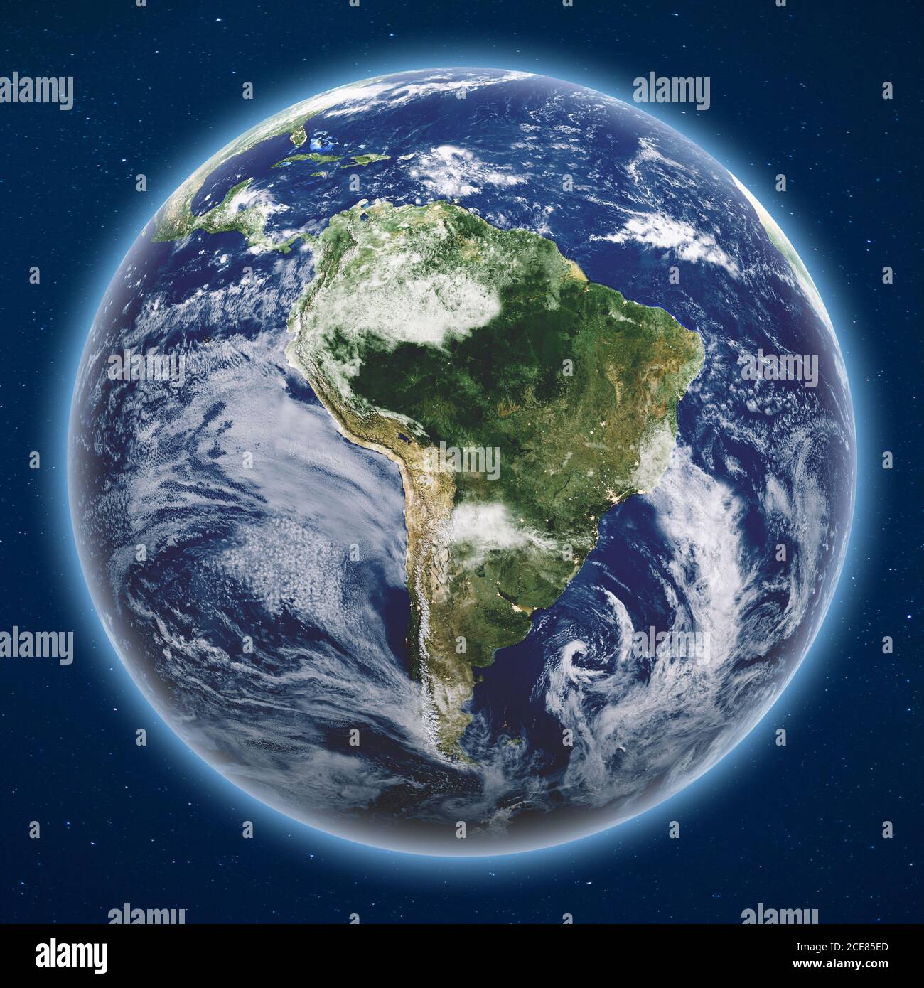 La planète Terre depuis l'espace Banque D'Images