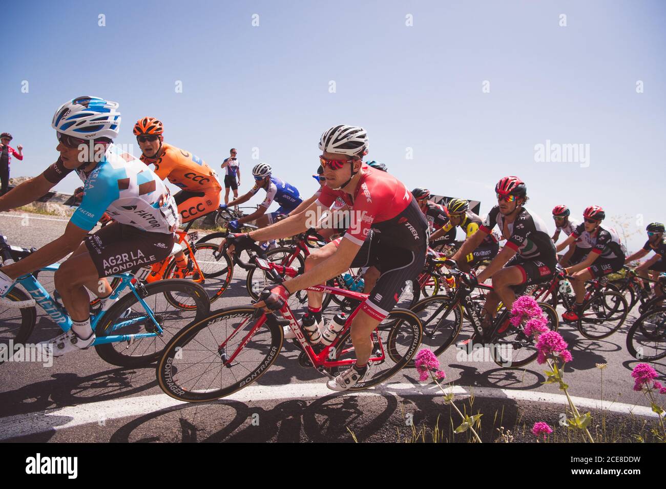 Giro d'Italia Stage 8 Molfetta à Peschici, Italie. 13 mai 2017. Bauke Mollema. Trek. Banque D'Images