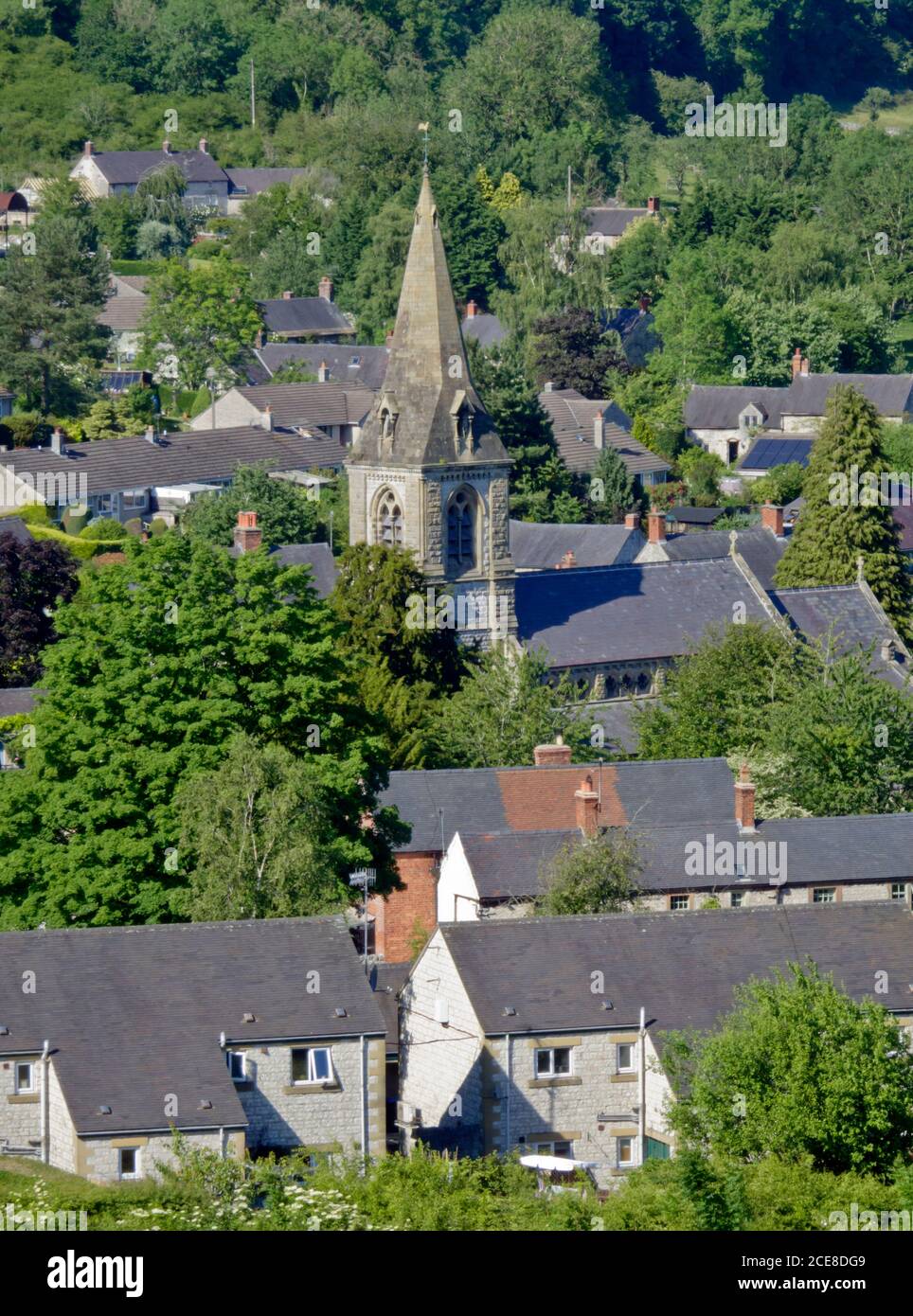 Parwich Villagte, Peak District, Derbyshire, Angleterre, Royaume-Uni en juin Banque D'Images
