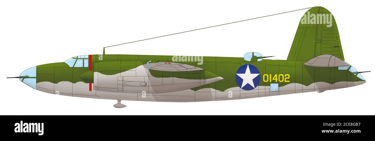 Martin B-26-ma Marauder (n/s 40-1402) du 2e Escadron d'bombardiers du 22e Groupe de bombardement (Moyen) « Red Raiders » USAAF, mai 1942 Banque D'Images