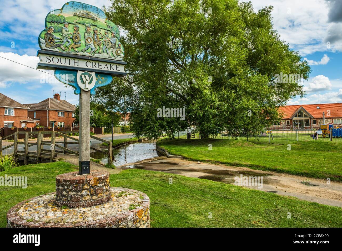 Le joli village de Norfolk de South Creake. Banque D'Images