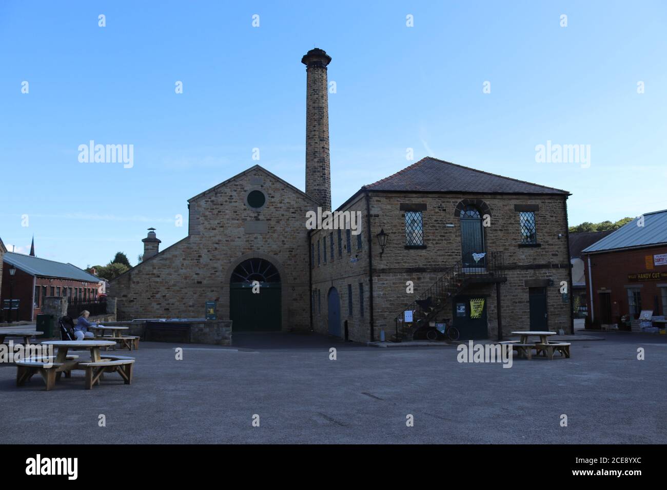 MAGASINS DE TRAVAIL ET GALLORIES AU VILLAGE DE CONSERVATION DU XVIIIE SIÈCLE DANS LE CENTRE DU PATRIMOINE D'ELSECAR, À ELSECAR.BARNSLEY, YORKSHIRE DU SUD, ANGLETERRE. Banque D'Images