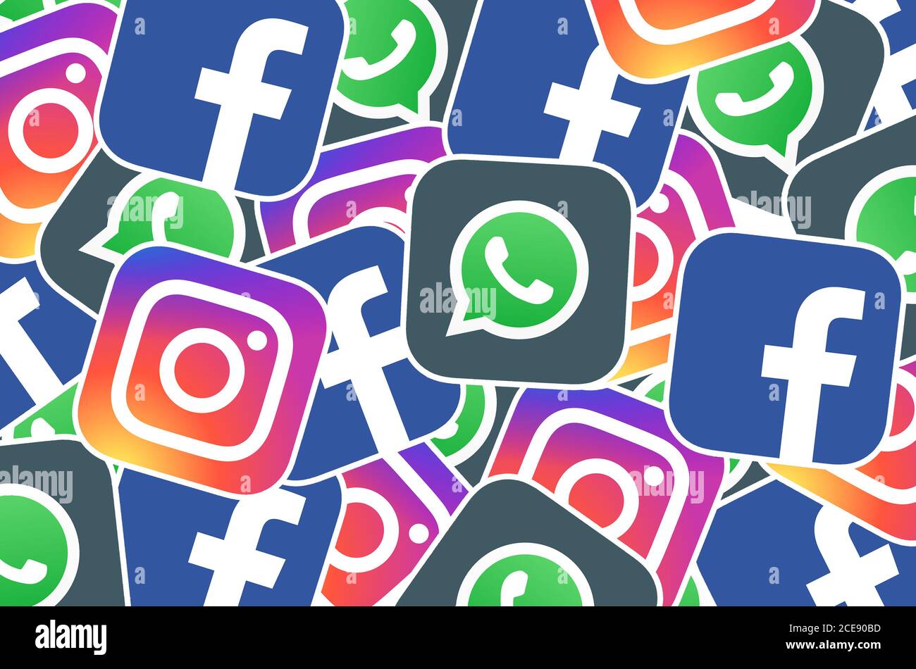 Facebook Instagram WhatApp Banque D'Images