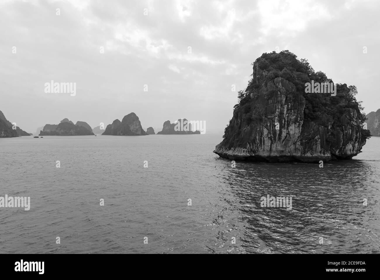 Karsts calcaires dans la baie de Hạ long, Vietnam, Asie Banque D'Images