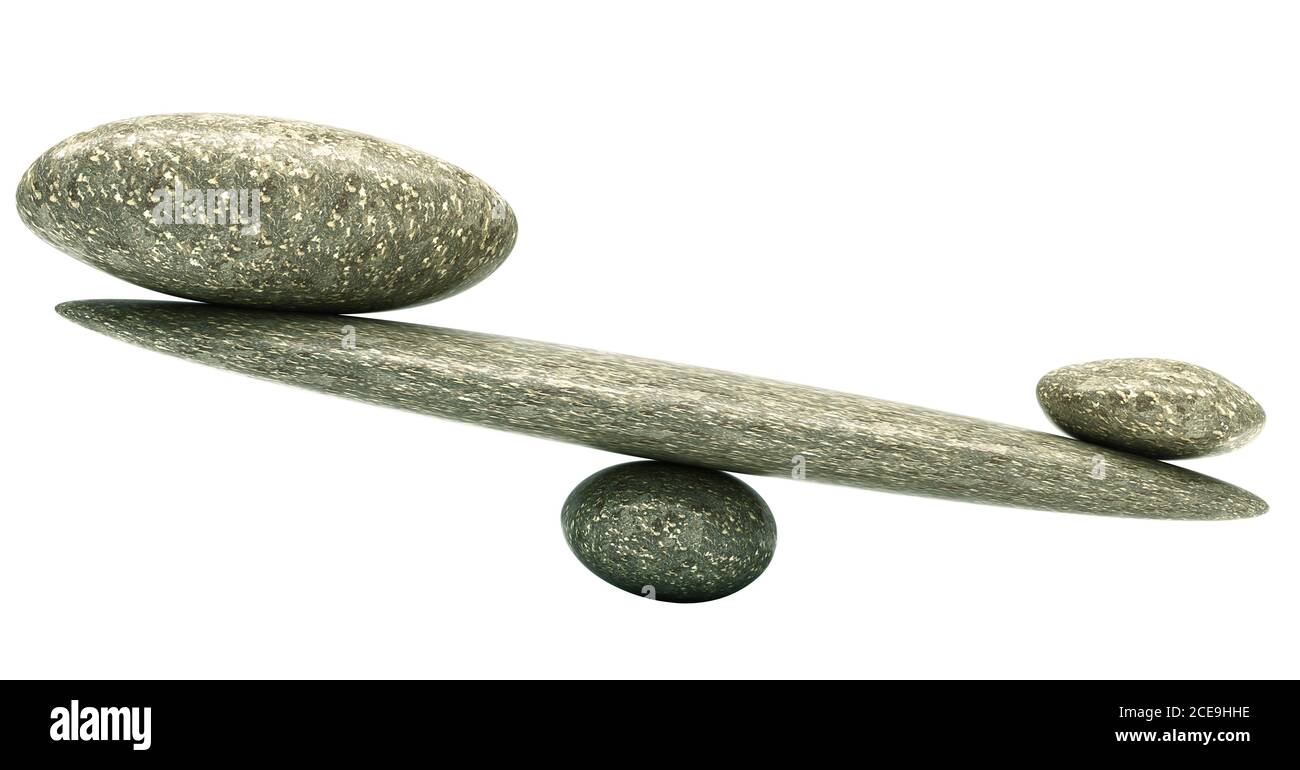 Equilibrage: Balance de stabilité de cailloux avec pierres Banque D'Images