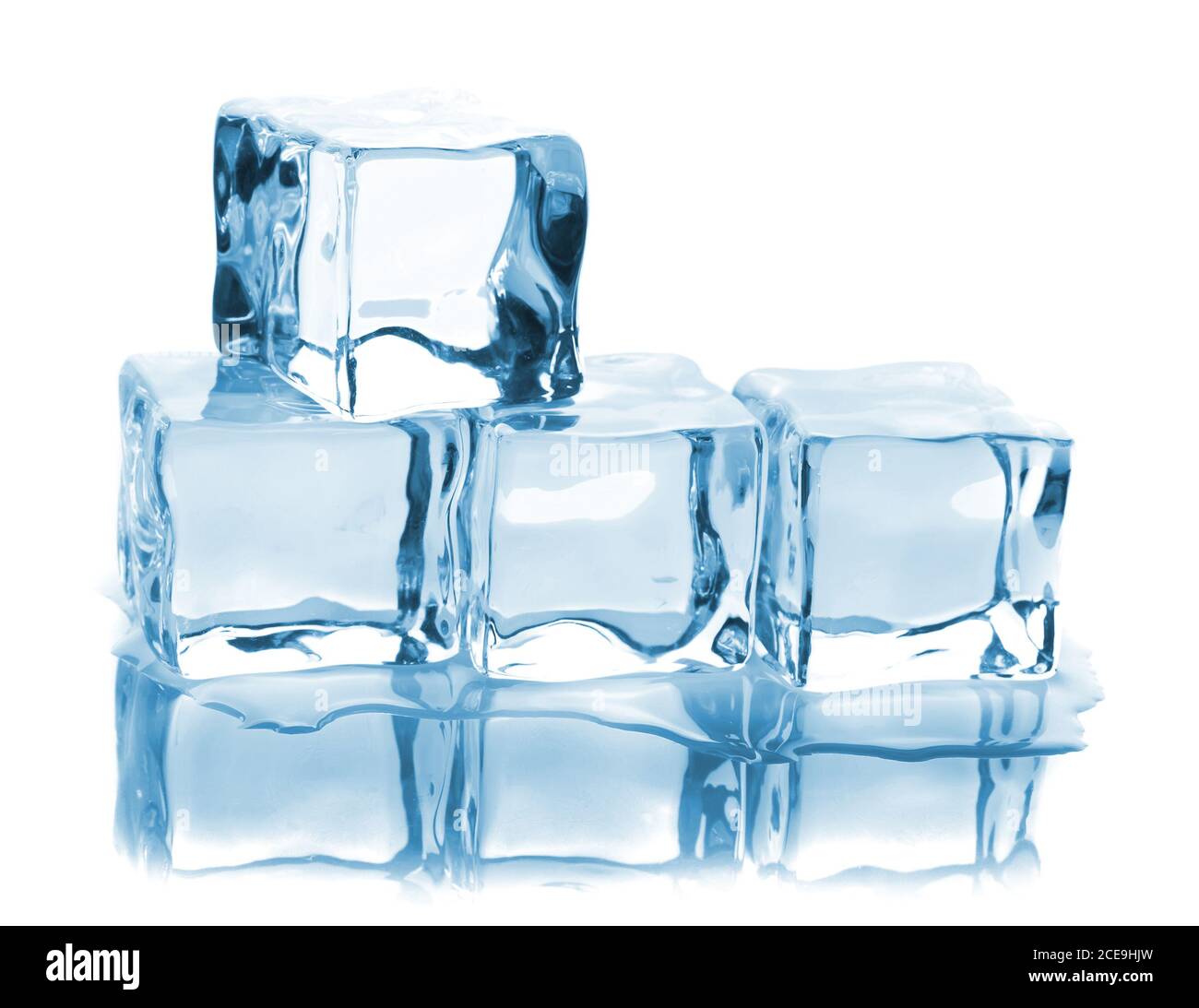 Quatre cubes de glace Banque D'Images