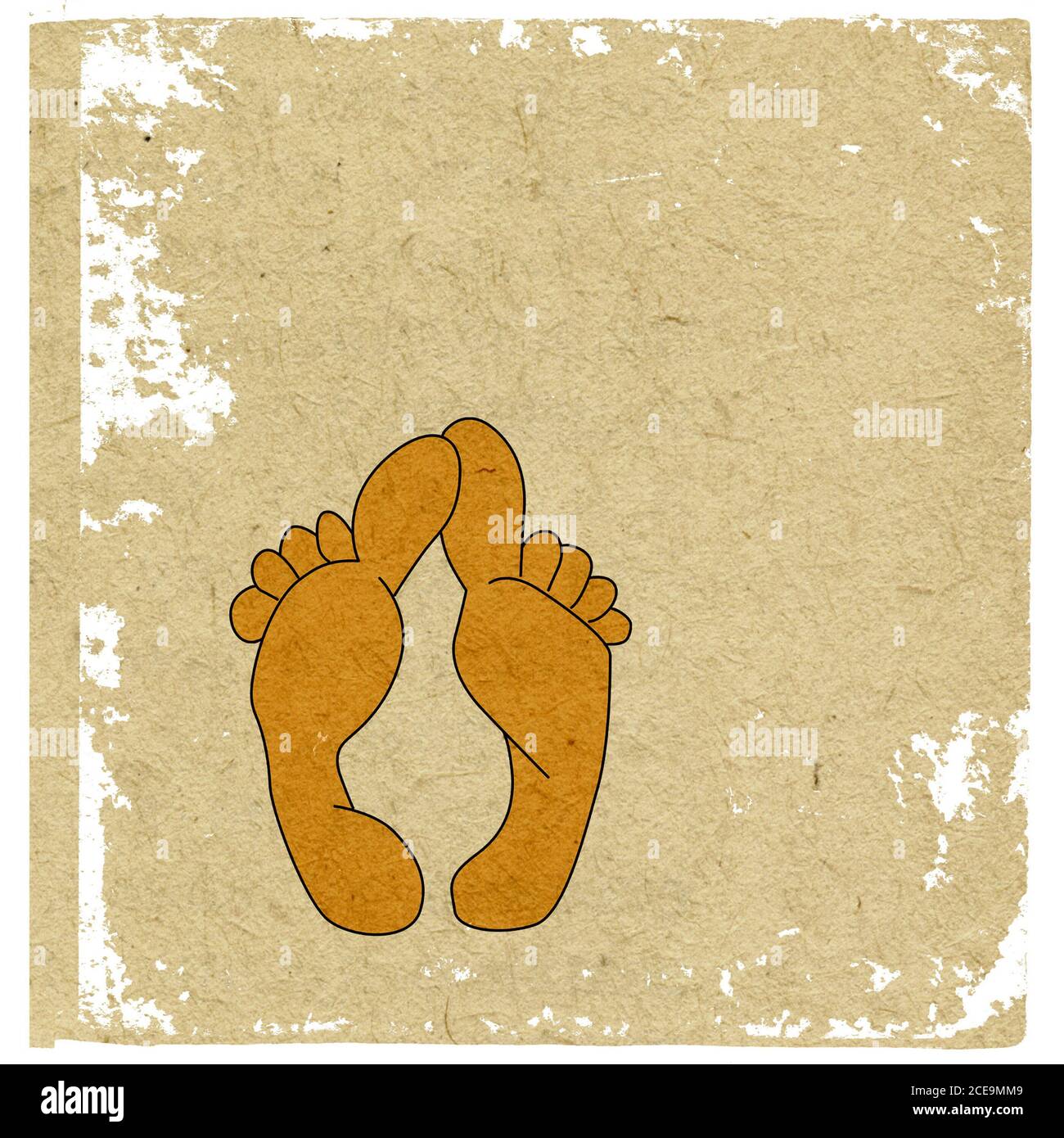 Les droits de la jambe sur grunge background Banque D'Images