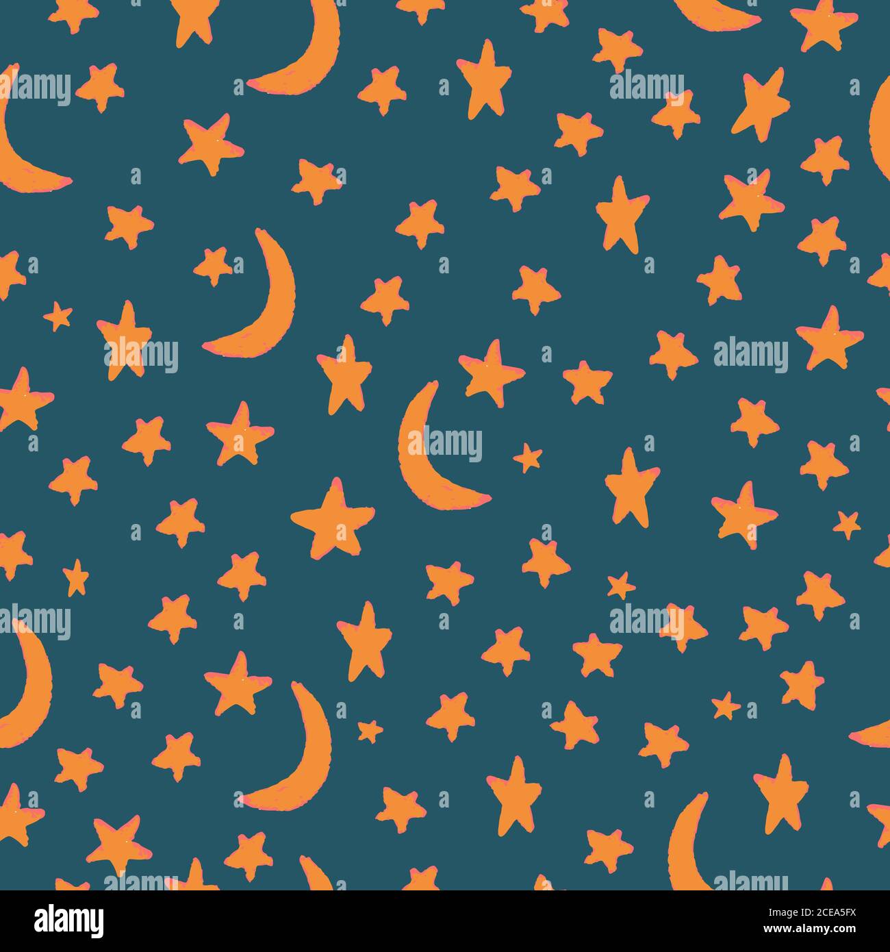 Motif sans couture avec étoile et lune Illustration de Vecteur