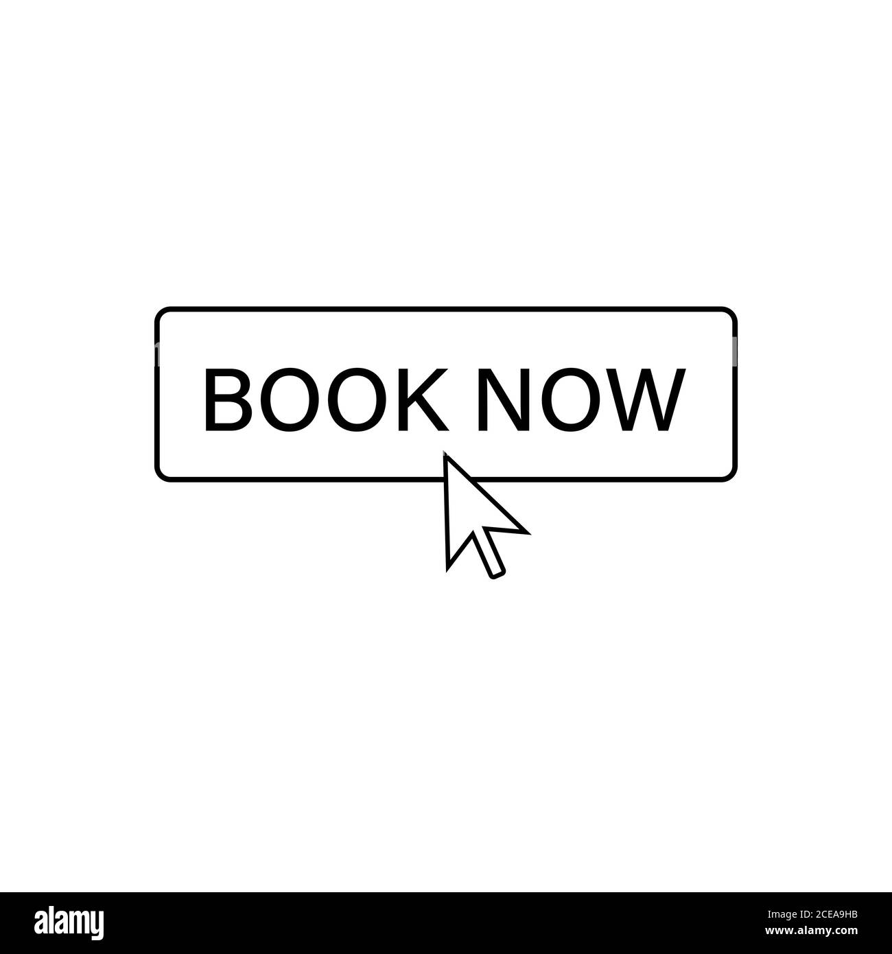 icône de vecteur de bouton de réservation, logo de réservation Illustration de Vecteur
