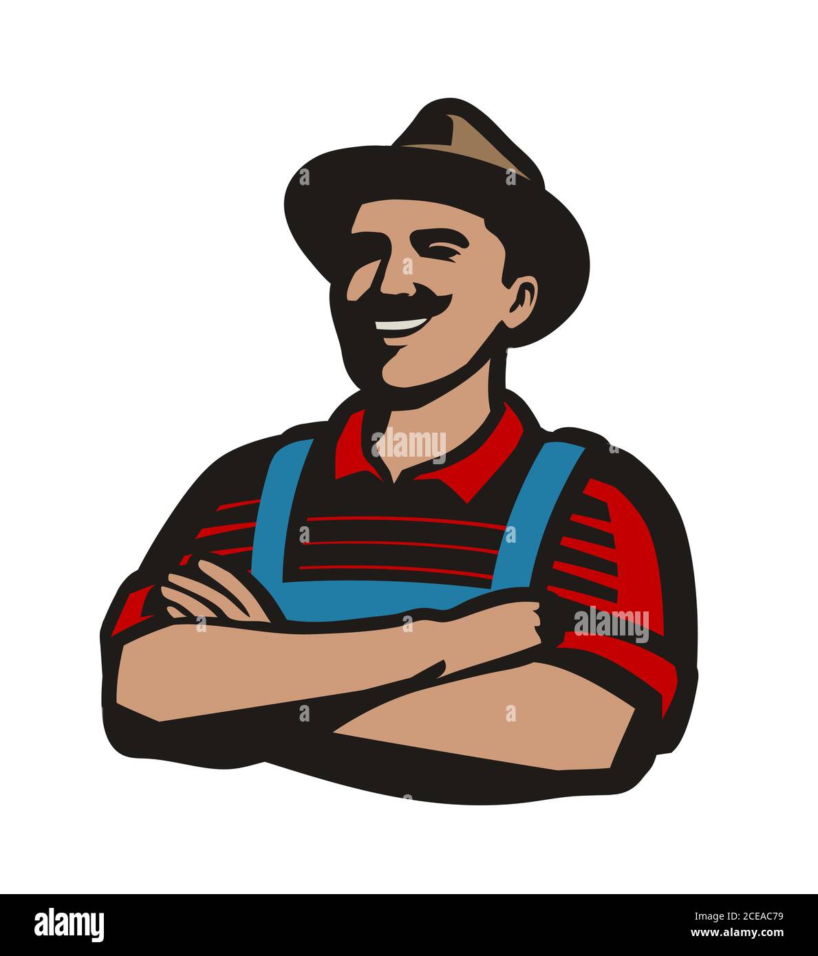 Logo Farmer. Agriculture, agriculture, concept agricole Illustration de Vecteur