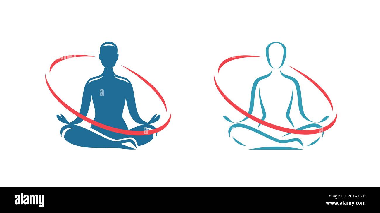 Logo yoga. Soins de santé, spa, symbole de méditation Illustration de Vecteur