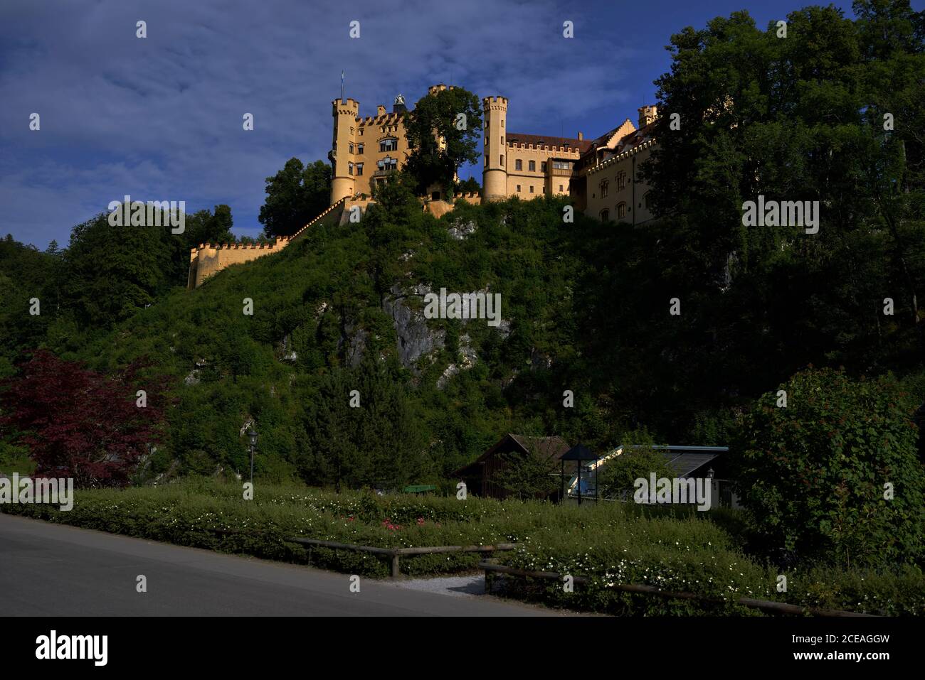 Château de Hohenschwangau a été la maison d'enfance de "fou" Louis II de la seconde. Fussen, Bavière, Allemagne. Banque D'Images