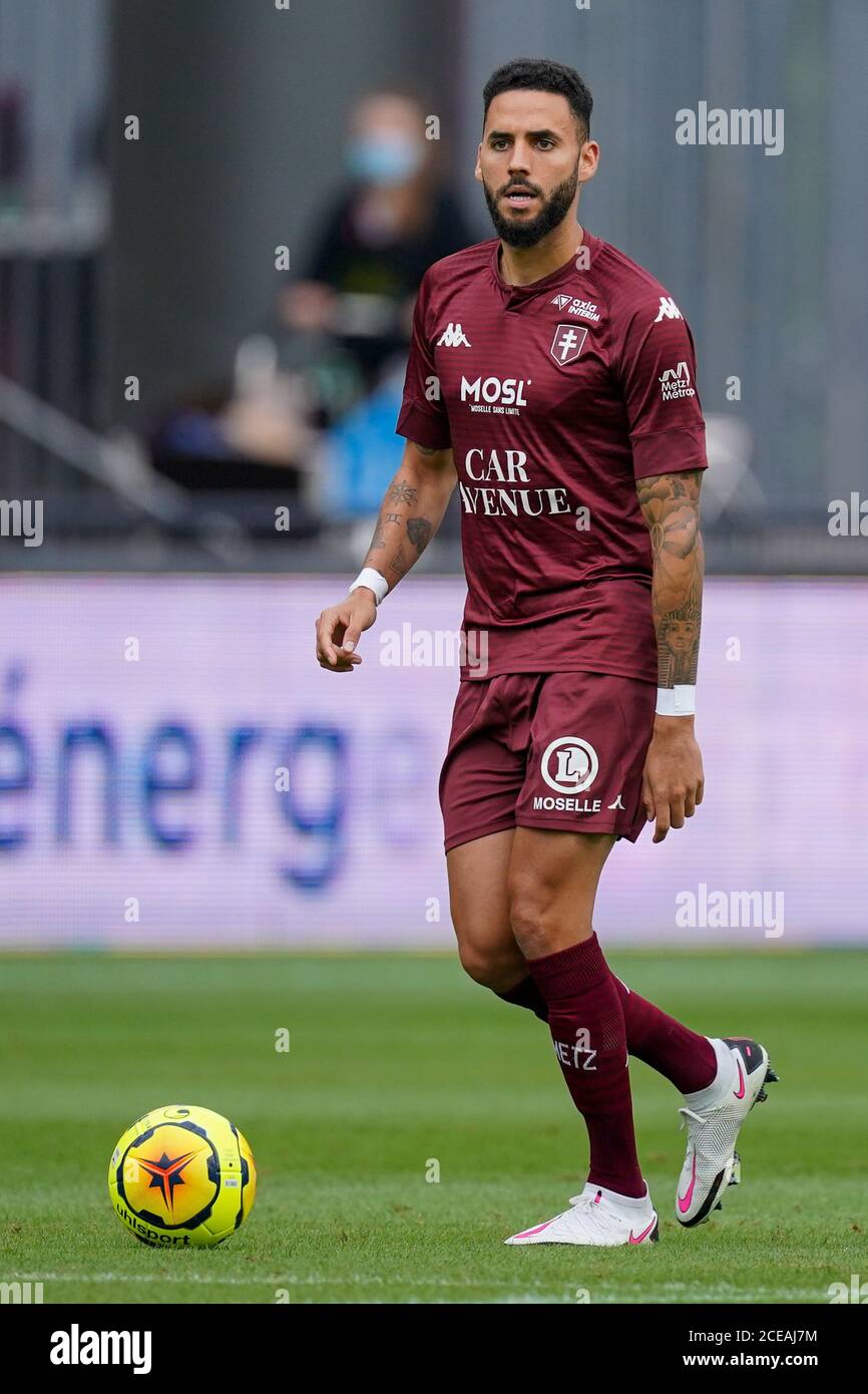 METZ, FRANCE - AOÛT 30 : Dylan Bronn de Metz pendant le match entre le FC Metz et AS Monaco le 30 août 2020 à Metz, pays-Bas. *** Légende locale *** Dylan Bronn Banque D'Images