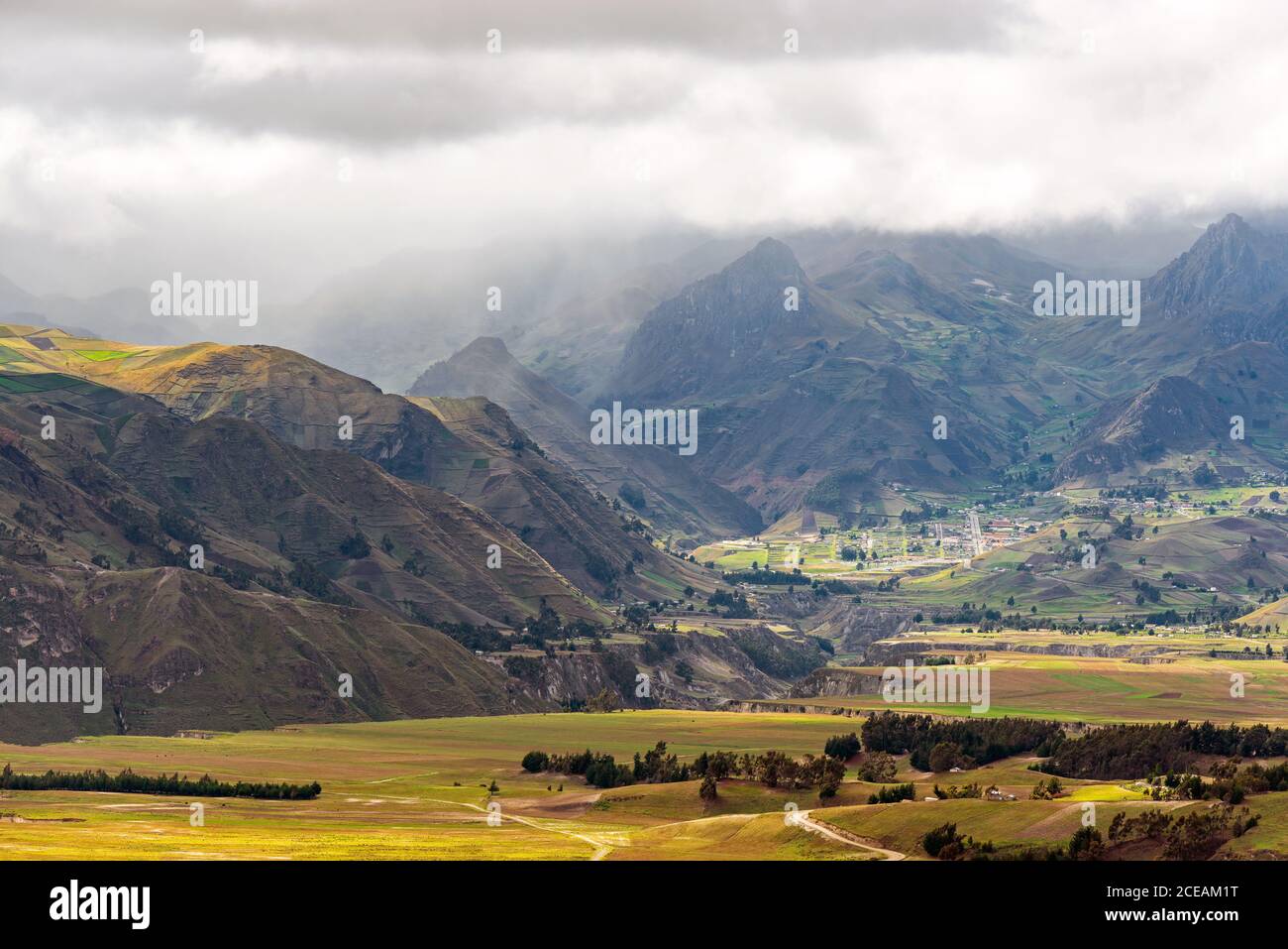 Paysage de la chaîne de montagnes des Andes, Equateur. Banque D'Images